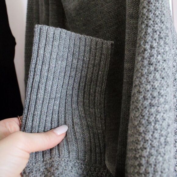 BUY NOW SALE | Very J Grey Batwing Heather Grey knit Cardigan - Picture 7 of 10